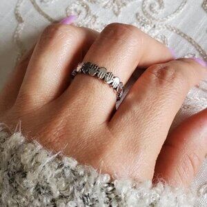 Hand of Fatima Sterling Silver Protection Amulet Ring, Hamesh, Hamsa, Man, Women